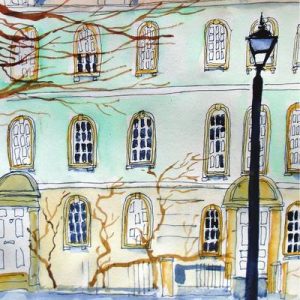 ‘Two Georgian houses in Dowry Square'
